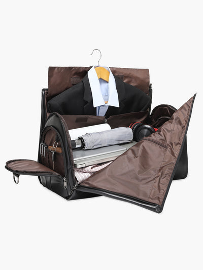 Modoker Convertible Leather Garment Bag For Travel Carry On - Modoker