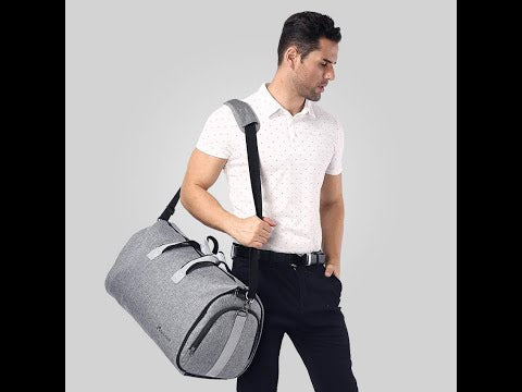Convertible Garment Bag with Shoulder Strap, Modoker Carry on Garment  Duffel Bag for Men Women - 2 in 1 Hanging Suitcase Suit Travel Bags (Black)  Black 